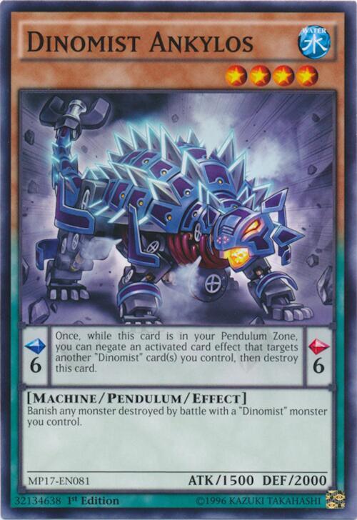 Dinomist Ankylos MP17-EN081 card from 2017 Mega-Tins Mega Pack
