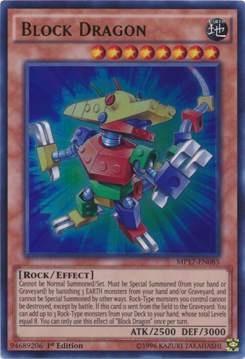 Block Dragon MP17-EN085 card from 2017 Mega-Tins Mega Pack