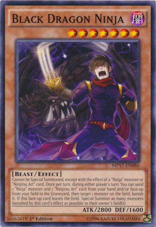 Black Dragon Ninja MP17-EN086 card from 2017 Mega-Tins Mega Pack