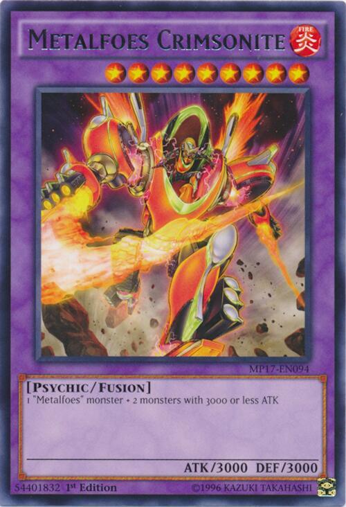 Metalfoes Crimsonite MP17-EN094 card from 2017 Mega-Tins Mega Pack