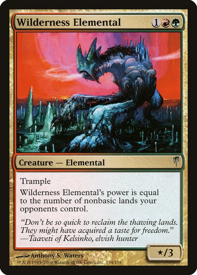 Wilderness Elemental 134 card from Coldsnap