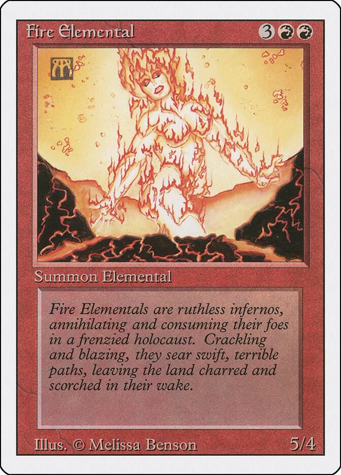 Fire Elemental card from Revised Edition