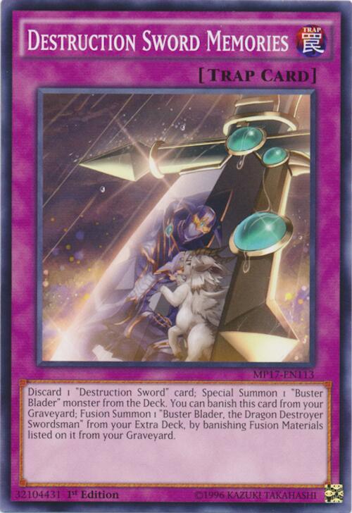 Destruction Sword Memories MP17-EN113 card from 2017 Mega-Tins Mega Pack