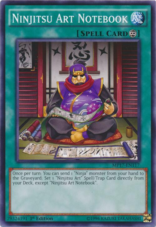 Ninjitsu Art Notebook MP17-EN117 card from 2017 Mega-Tins Mega Pack