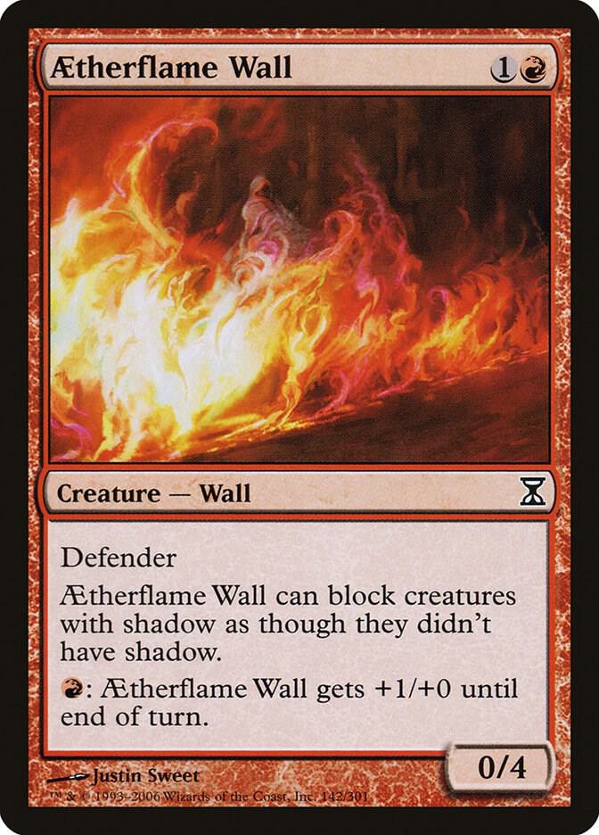 Aetherflame Wall 142 card from Time Spiral