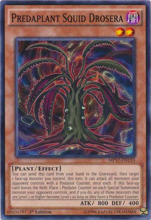 Predaplant Squid Drosera MP17-EN133 card from 2017 Mega-Tins Mega Pack