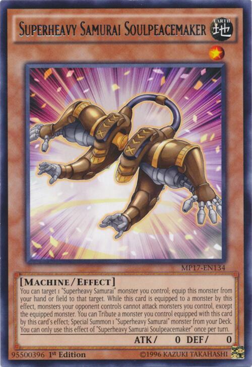 Superheavy Samurai Soulpeacemaker MP17-EN134 card from 2017 Mega-Tins Mega Pack