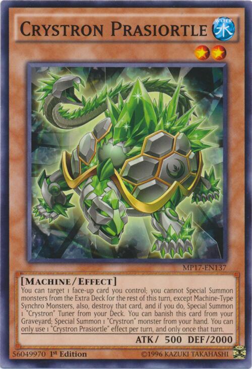 Crystron Prasiortle MP17-EN137 card from 2017 Mega-Tins Mega Pack