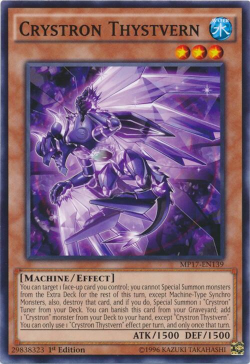 Crystron Thystvern MP17-EN139 card from 2017 Mega-Tins Mega Pack