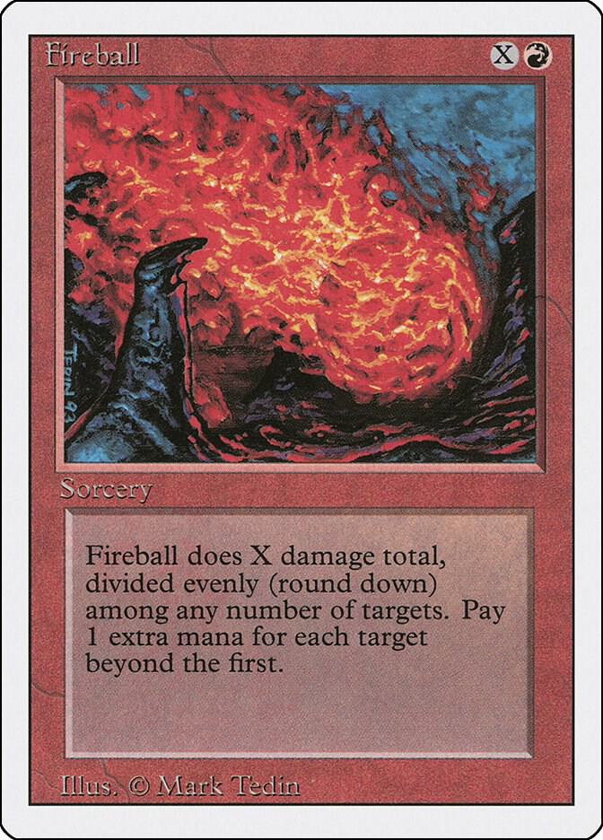 Fireball card from Revised Edition