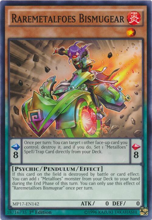 Raremetalfoes Bismugear MP17-EN142 card from 2017 Mega-Tins Mega Pack