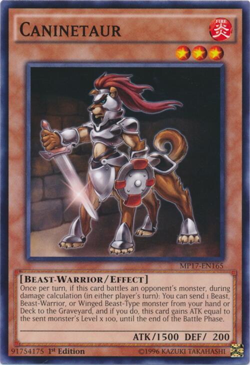 Caninetaur MP17-EN165 card from 2017 Mega-Tins Mega Pack