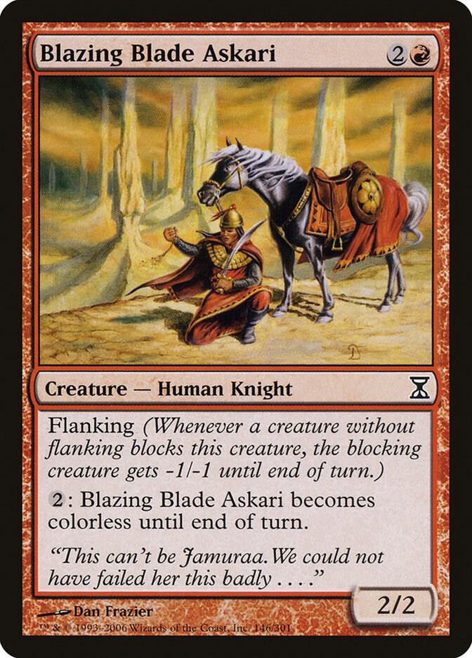 Blazing Blade Askari 146 card from Time Spiral