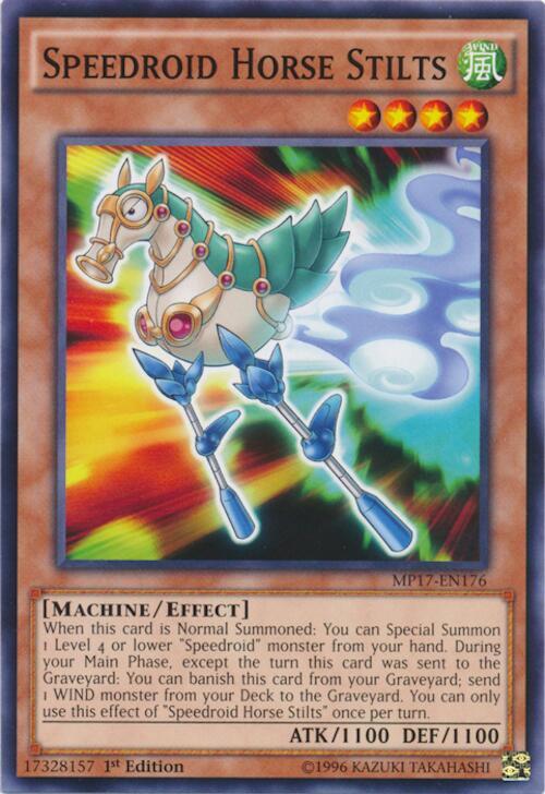 Speedroid Horse Stilts MP17-EN176 card from 2017 Mega-Tins Mega Pack