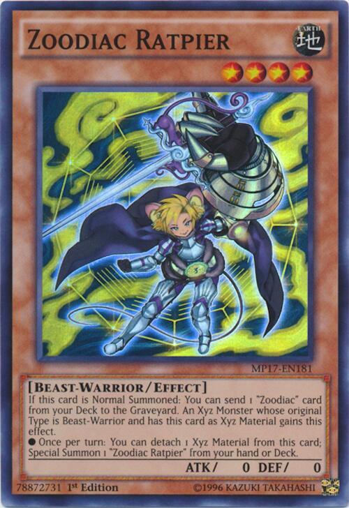 Zoodiac Ratpier MP17-EN181 card from 2017 Mega-Tins Mega Pack
