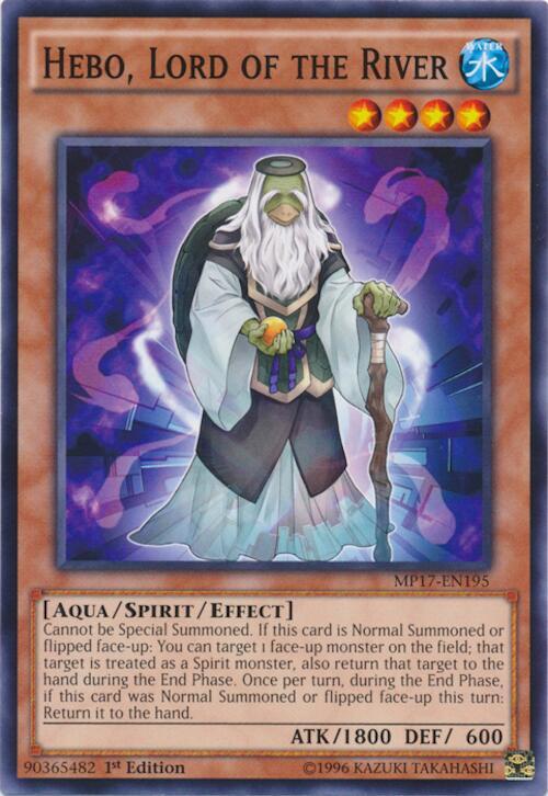 Hebo, Lord of the River MP17-EN195 card from 2017 Mega-Tins Mega Pack