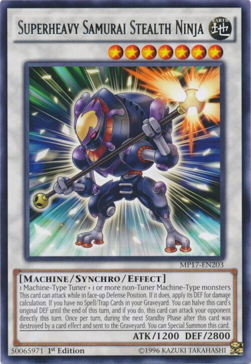 Superheavy Samurai Stealth Ninja MP17-EN203 card from 2017 Mega-Tins Mega Pack