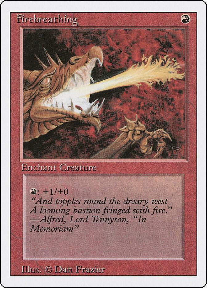 Firebreathing card from Revised Edition