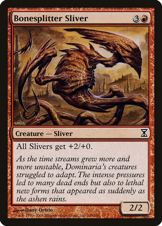 Bonesplitter Sliver 149 card from Time Spiral