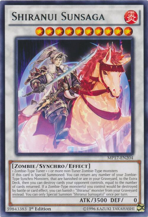 Shiranui Sunsaga MP17-EN204 card from 2017 Mega-Tins Mega Pack