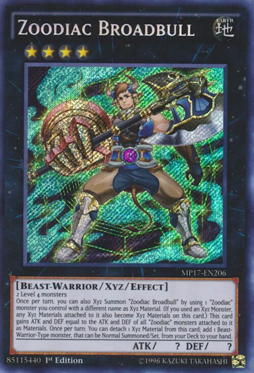 Zoodiac Broadbull MP17-EN206 card from 2017 Mega-Tins Mega Pack