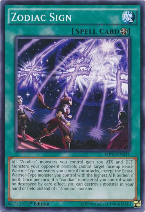 Zodiac Sign MP17-EN211 card from 2017 Mega-Tins Mega Pack