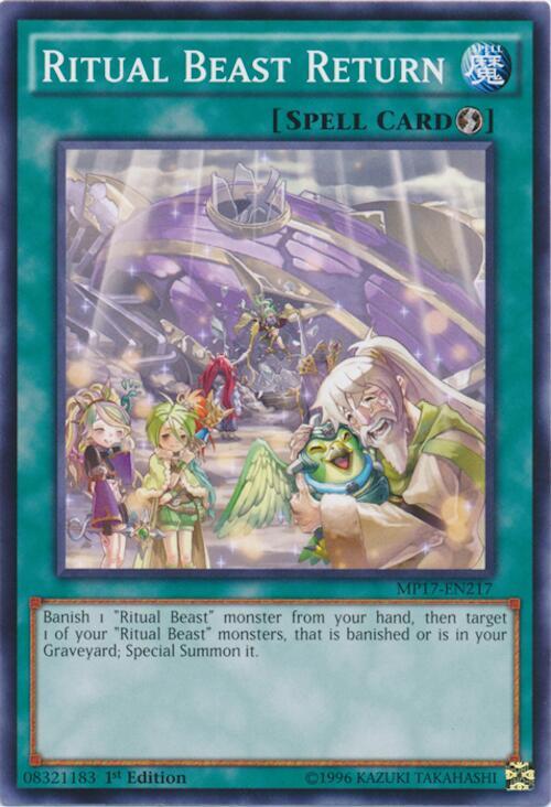 Ritual Beast Return MP17-EN217 card from 2017 Mega-Tins Mega Pack