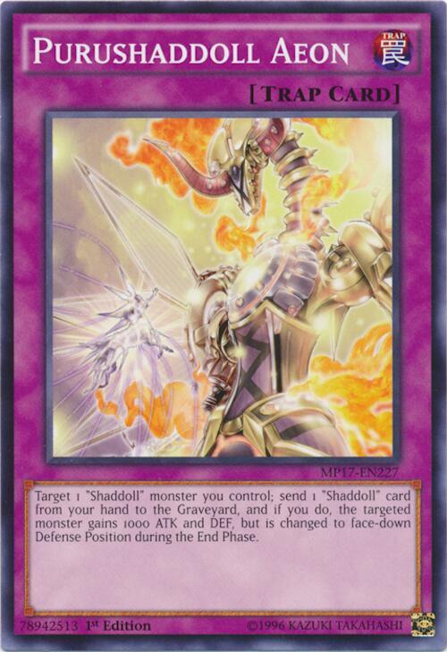 Purushaddoll Aeon MP17-EN227 card from 2017 Mega-Tins Mega Pack