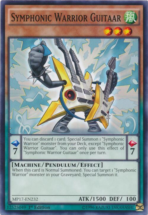 Symphonic Warrior Guitaar MP17-EN232 card from 2017 Mega-Tins Mega Pack