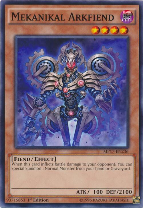Mekanikal Arkfiend MP17-EN236 card from 2017 Mega-Tins Mega Pack