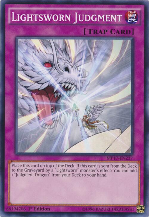 Lightsworn Judgment MP17-EN237 card from 2017 Mega-Tins Mega Pack