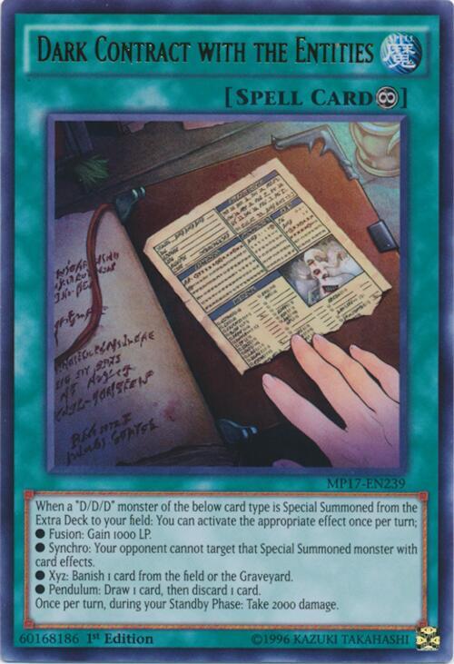 Dark Contract with the Entities MP17-EN239 card from 2017 Mega-Tins Mega Pack