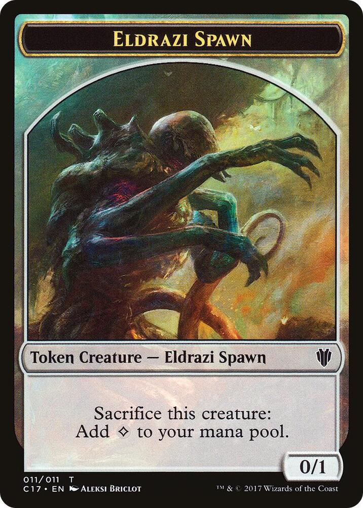 Eldrazi Spawn // Vampire Double-Sided Token 11 // 4 card from Commander 2017