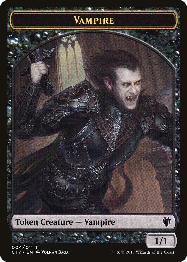 Vampire // Zombie Double-sided Token 4 // 5 card from Commander 2017
