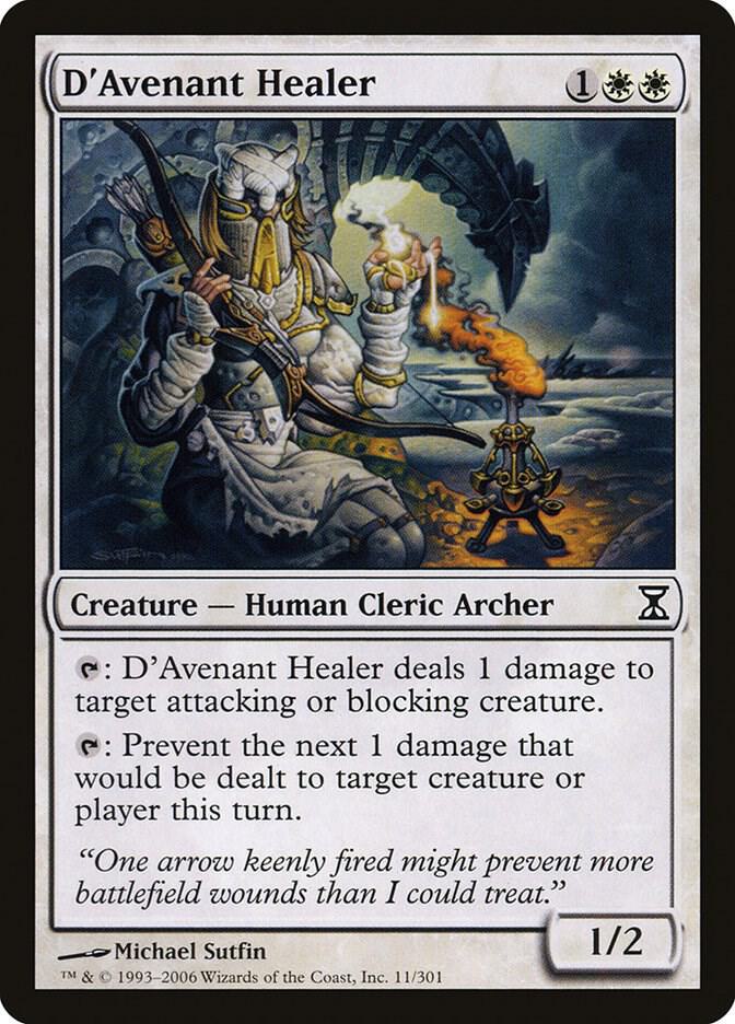D'Avenant Healer 11 card from Time Spiral