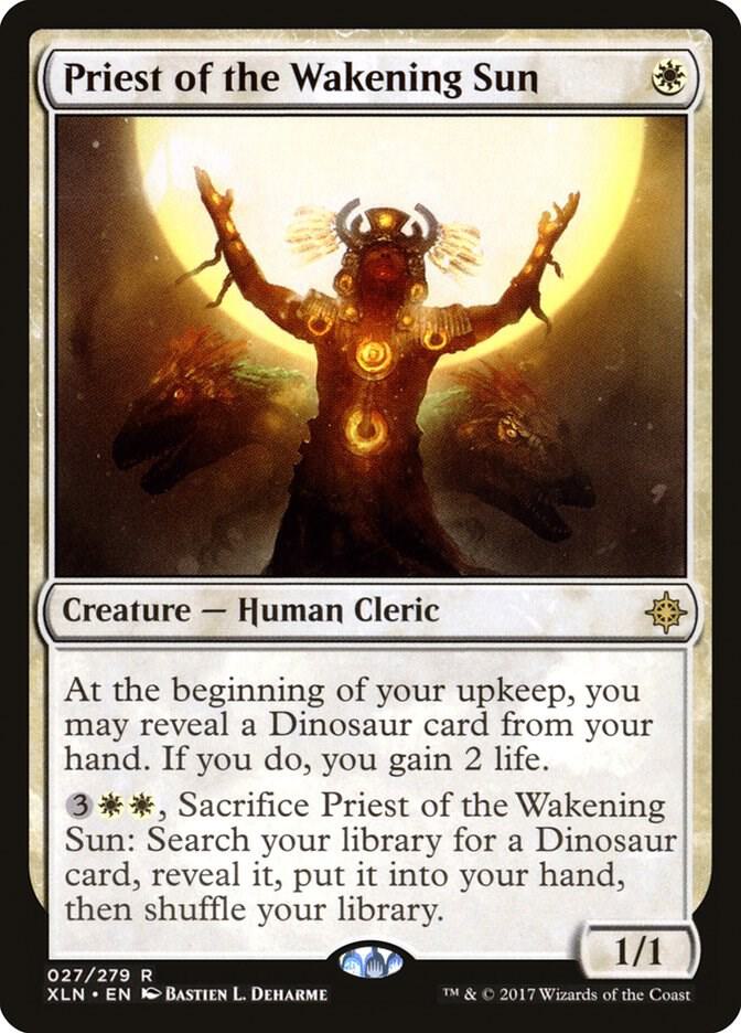 Priest of the Wakening Sun 27 card from Ixalan