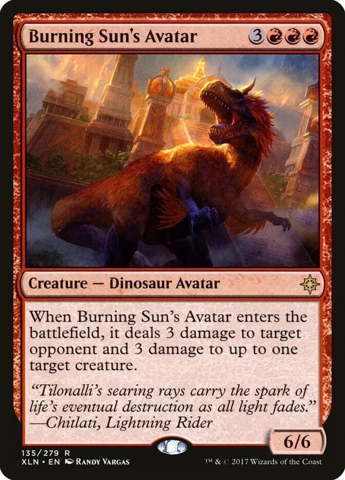 Burning Sun's Avatar 135 card from Ixalan
