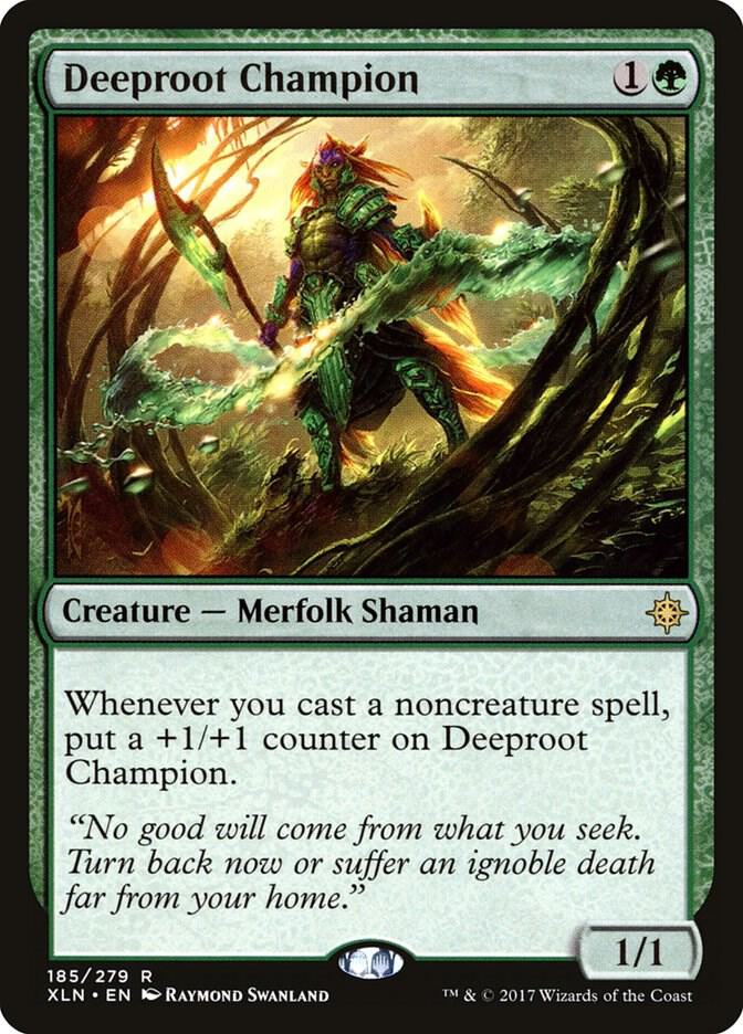 Deeproot Champion 185 card from Ixalan