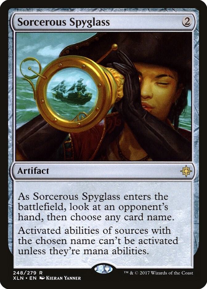 Sorcerous Spyglass 248 card from Ixalan