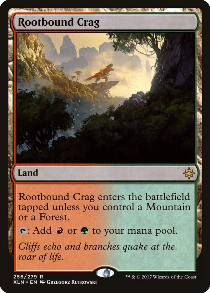 Rootbound Crag 256 card from Ixalan