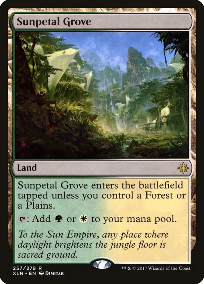 Sunpetal Grove 257 card from Ixalan