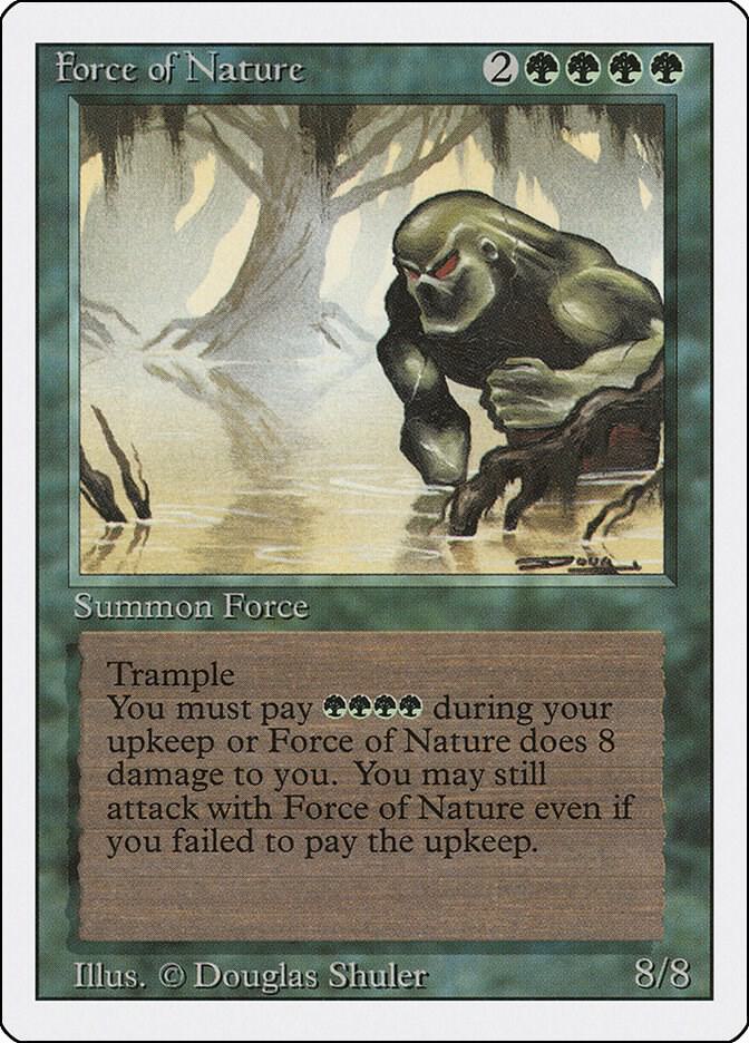 Force of Nature card from Revised Edition