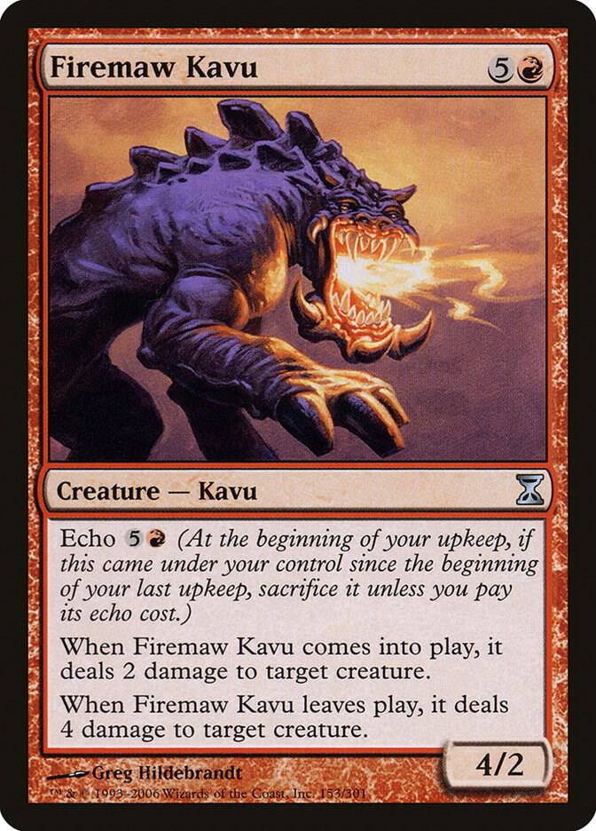 Firemaw Kavu 153 card from Time Spiral