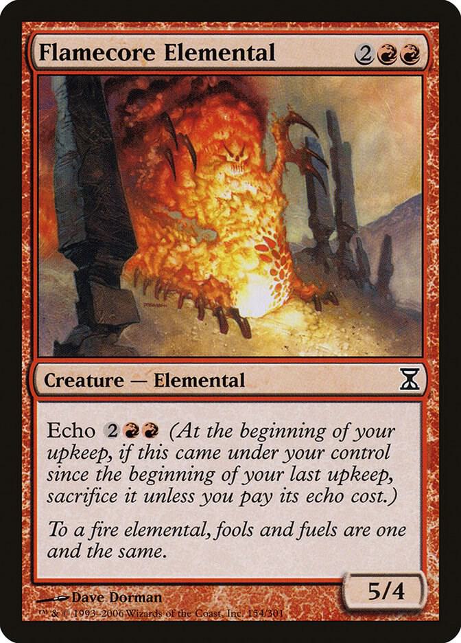 Flamecore Elemental 154 card from Time Spiral