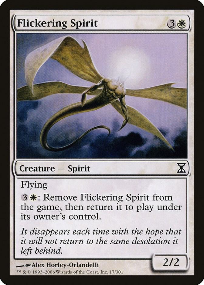 Flickering Spirit 17 card from Time Spiral