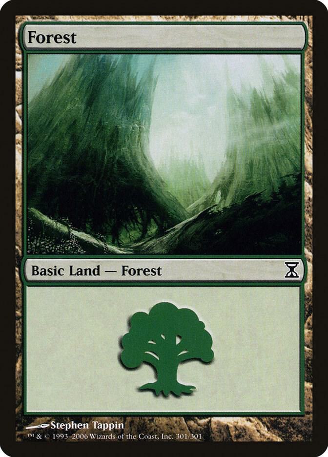 Forest 301 card from Time Spiral