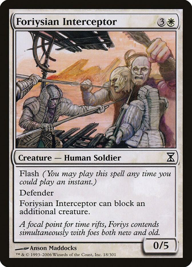 Foriysian Interceptor 18 card from Time Spiral