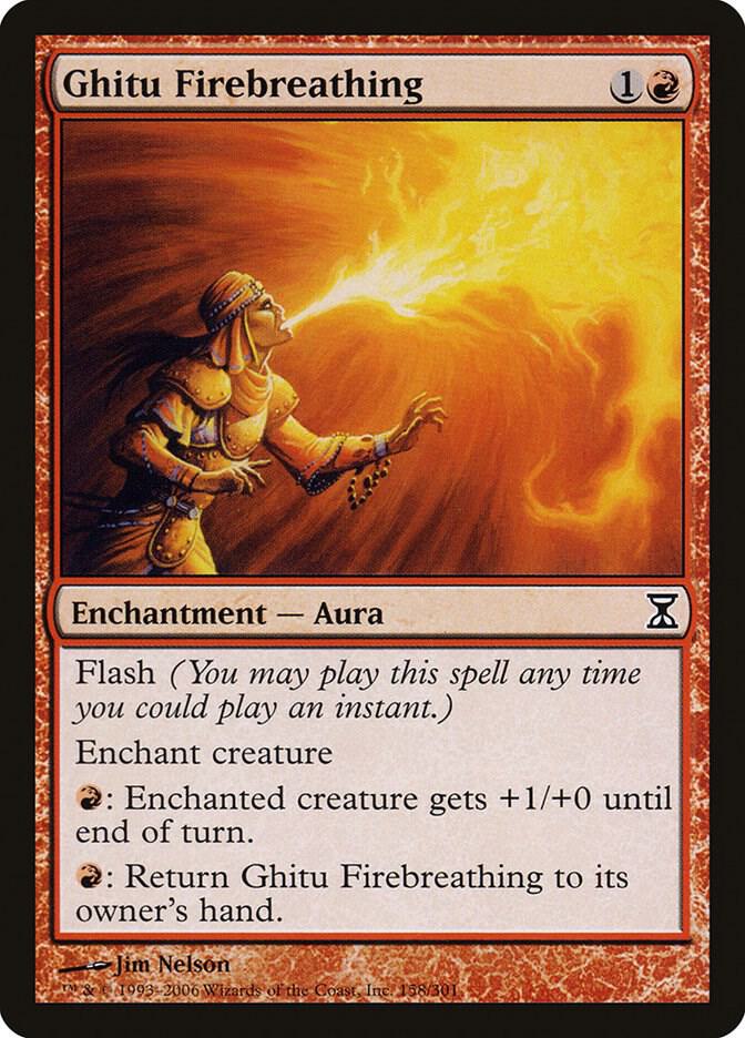 Ghitu Firebreathing 158 card from Time Spiral