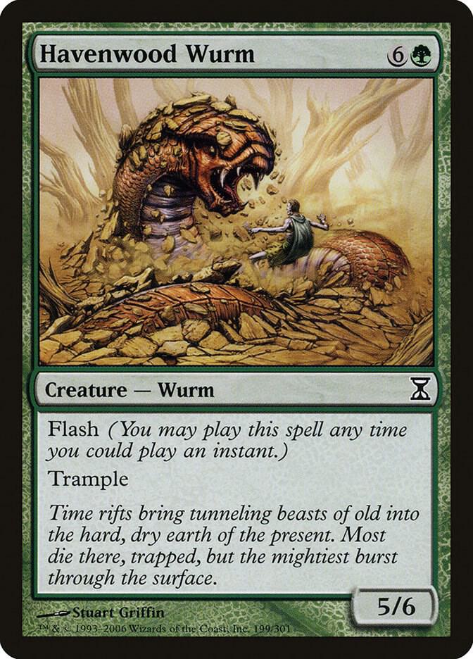 Havenwood Wurm 199 card from Time Spiral
