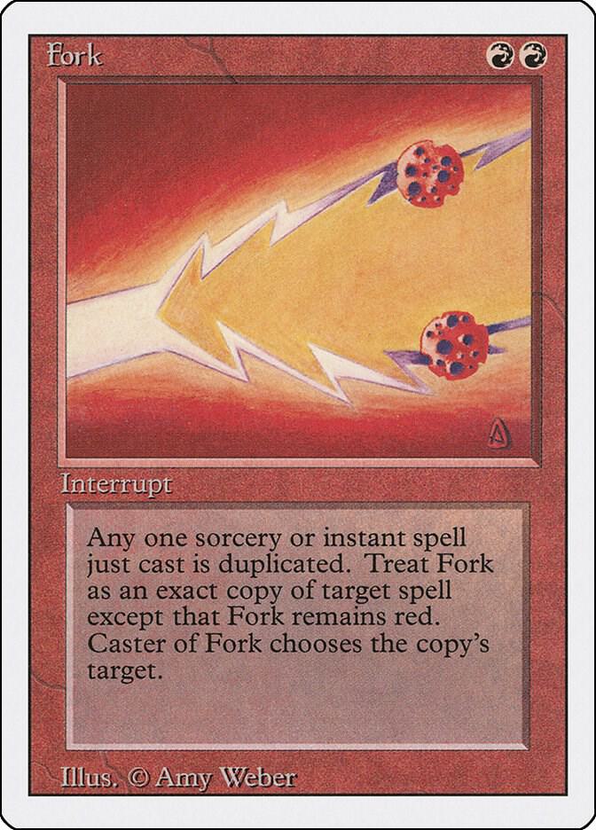 Fork card from Revised Edition